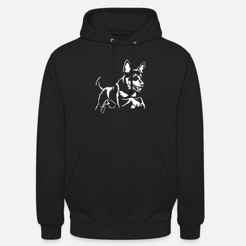 Australian Kelpie « Édition Noire » - Sweat-shirt à capuche unisexe - noir