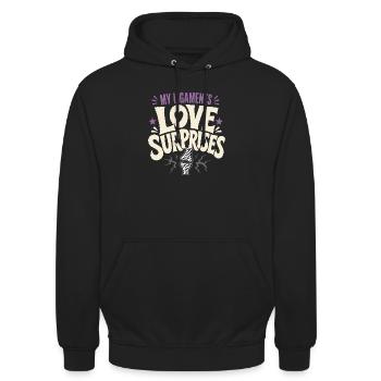 Eds-bewusstsein Ehlers-danlos Zebra-krieger - Unisex Hoodie - Schwarz - Vorne - Alina (178cm) & Michal (187cm)