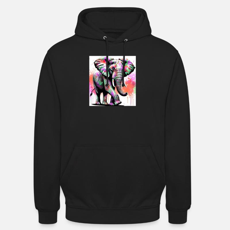 elephant - Unisex Hoodie - black