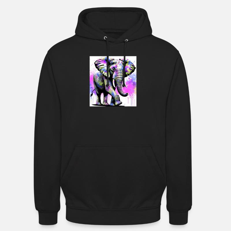 elephant - Unisex Hoodie - black