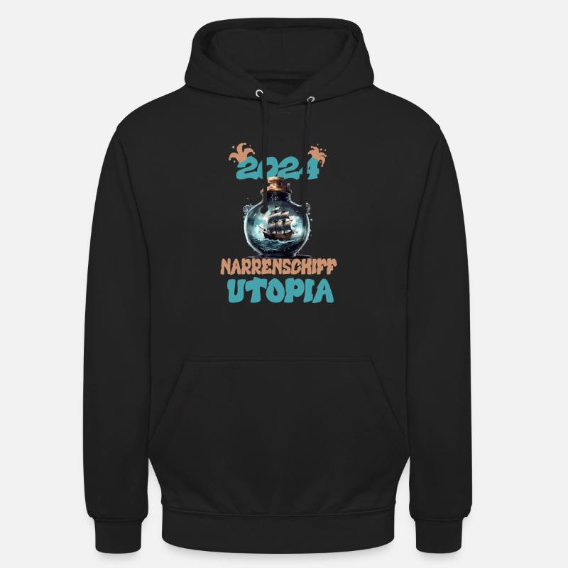2024, Narrenschiff Utopia - Unisex Hoodie - Schwarz