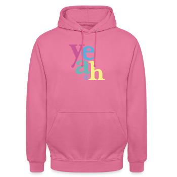 yeah neonpastell - Unisex Hoodie - Pink - Vorne - Alina (178cm) & Michal (187cm)