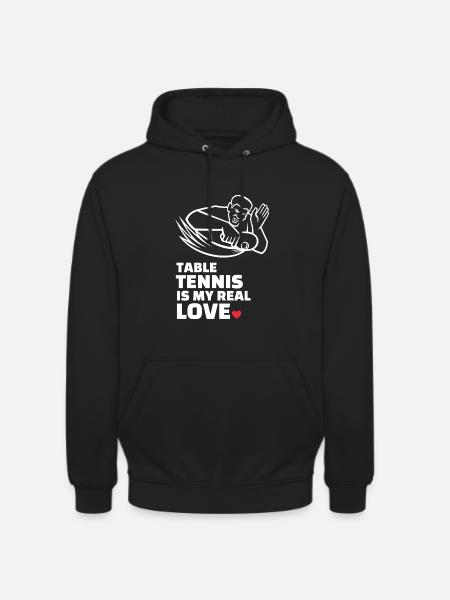 I love table tennis - Unisex Hoodie - black