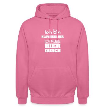 Piano maker as a profession - Unisex Hoodie - pink - Front - Alina (178cm) & Michal (187cm)