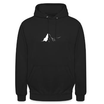 Zermatt Cervin - Sweat-shirt à capuche unisexe - noir - Devant - Alina (178cm) & Michal (187cm)