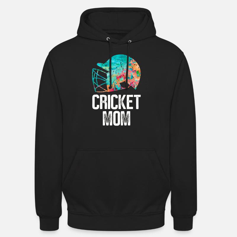 Maman de cricket - Sweat-shirt à capuche unisexe - noir