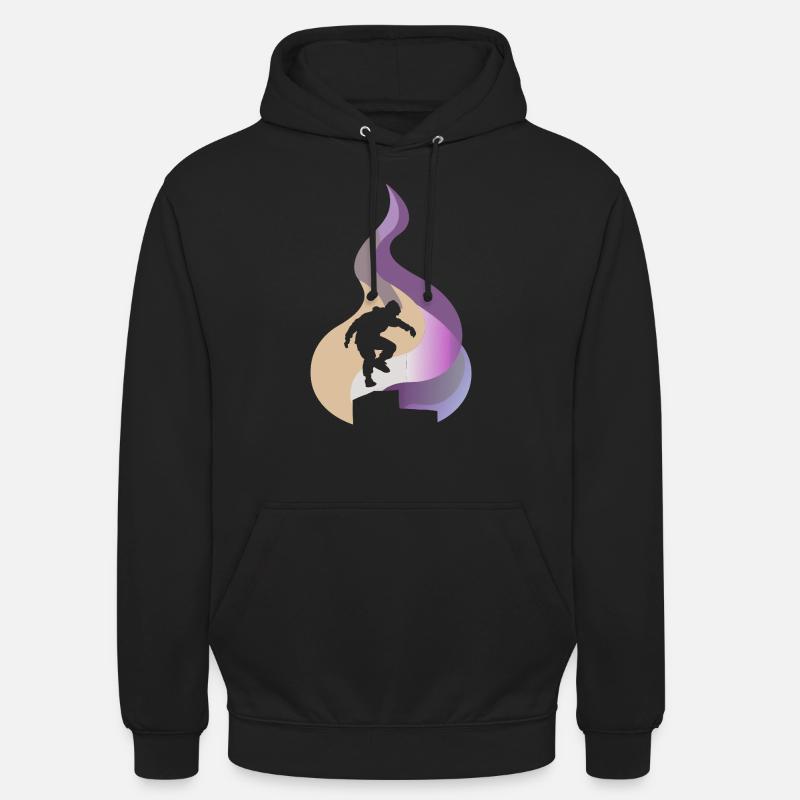 Parkour runner traceurs Hanche - Sweat-shirt à capuche unisexe - noir