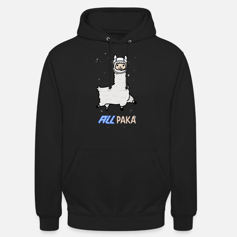 Allpaka / Lama dans l’espace - Sweat-shirt à capuche unisexe - noir