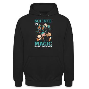 Science Is Magic That Works 13 - Unisex Hoodie - Schwarz - Vorne - Alina (178cm) & Michal (187cm)