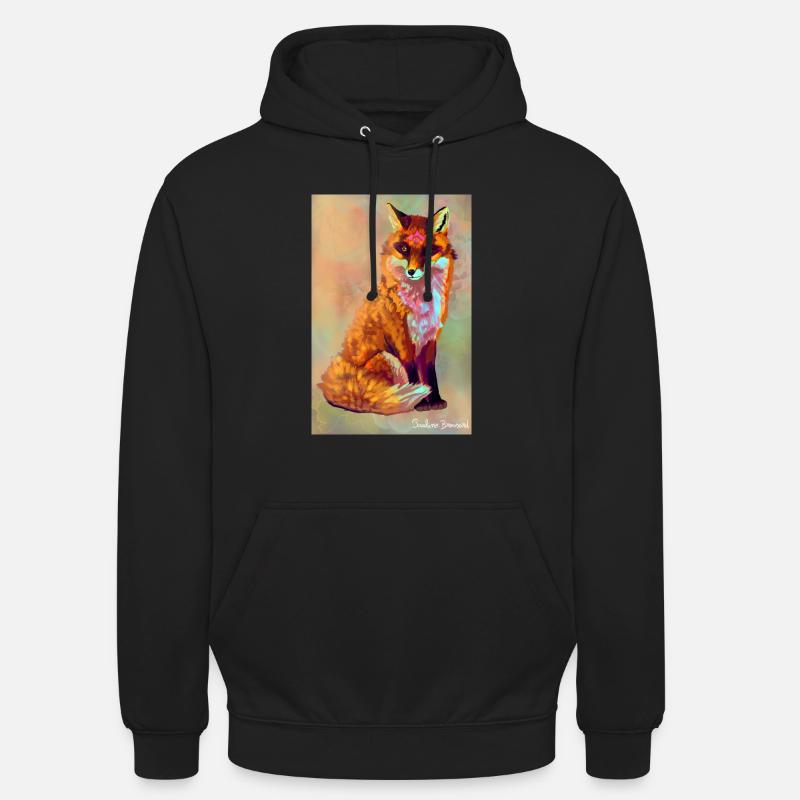 Fuchs Poster - Unisex Hoodie - Schwarz