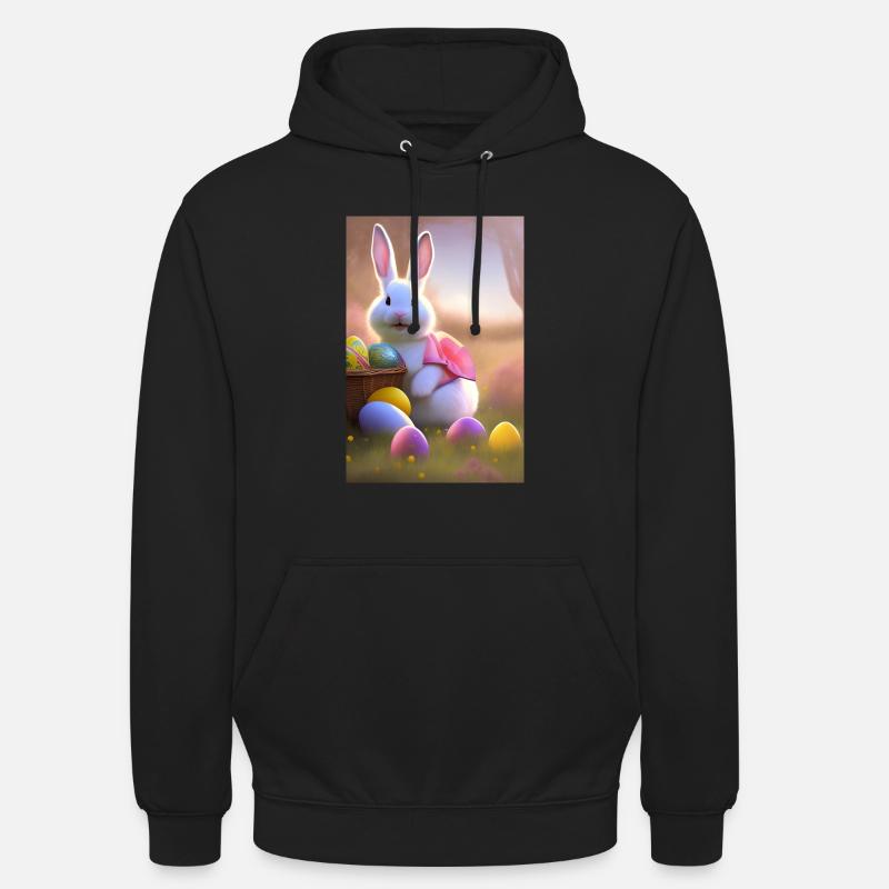 Easter Bunny with Easter Eggs - Unisex Hoodie - black