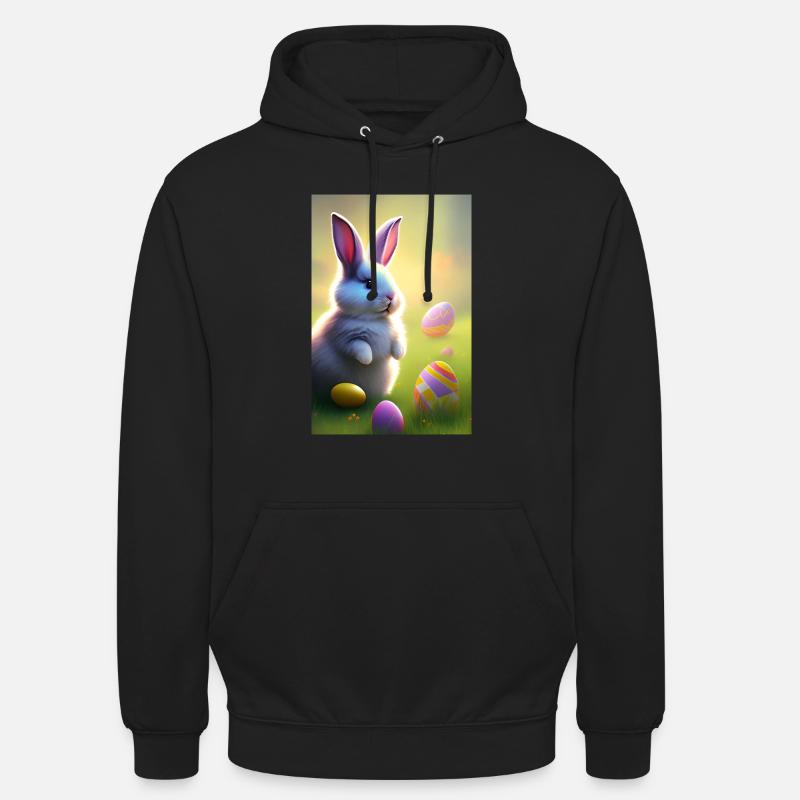 Easter Bunny with Easter Eggs - Unisex Hoodie - black