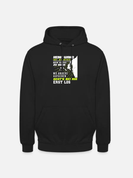 Climbing Bouldering Funny Motif Climber - Unisex Hoodie - black