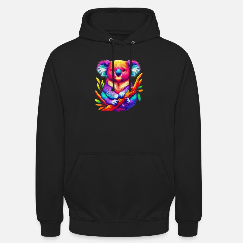 Koala - Sweat-shirt à capuche unisexe - noir