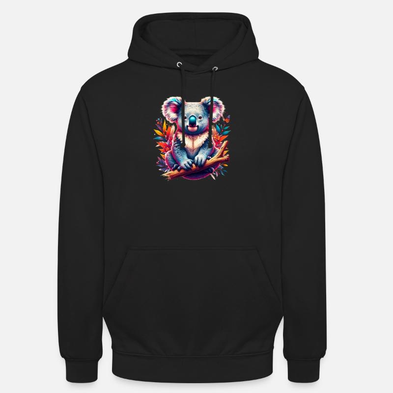 Koala - Sweat-shirt à capuche unisexe - noir