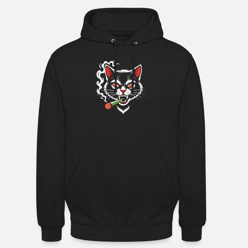 Chat en colère avec articulation - Sweat-shirt à capuche unisexe - noir