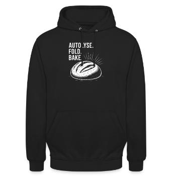 Bread Bold : Art de l’autolyse - Sweat-shirt à capuche unisexe - noir - Devant - Alina (178cm) & Michal (187cm)