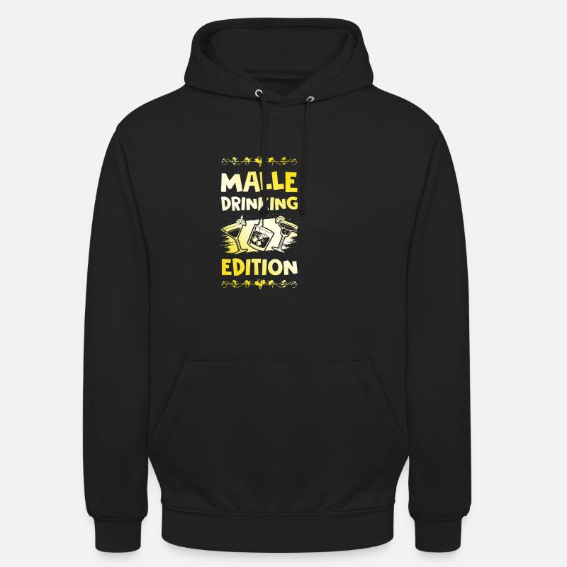 Malle Drinking Saying - Sweat-shirt à capuche unisexe - noir