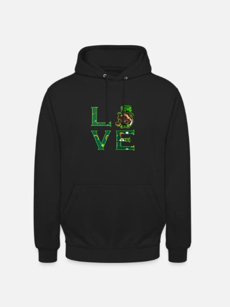 J'adore la Saint-Patrick - Sweat-shirt à capuche unisexe - noir
