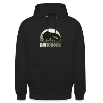 Binturong Asien Natur Borneo Biologie Natur - Unisex Hoodie - Schwarz - Vorne - Alina (178cm) & Michal (187cm)
