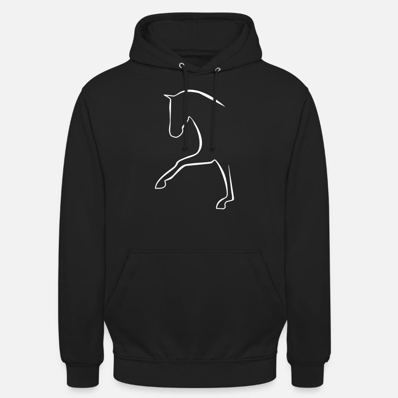 Cheval - Sweat-shirt à capuche unisexe - noir