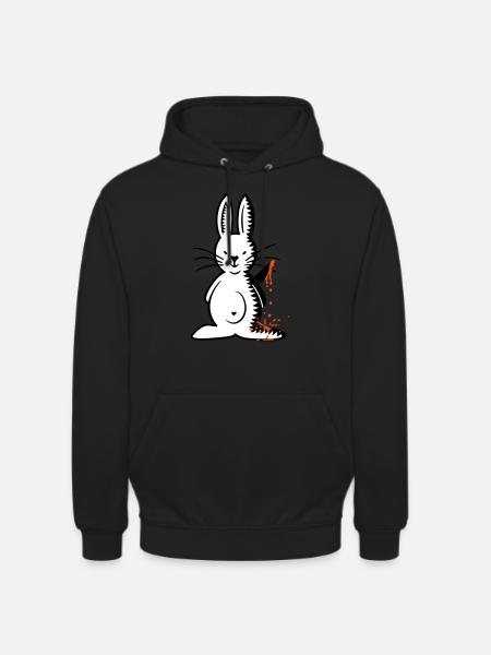 Killer Bunny / Ripper bunny (3c) - Unisex Hoodie - black