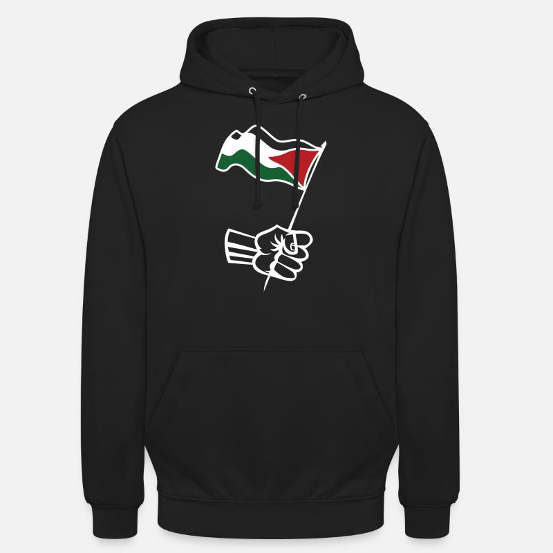 drapeau de la Palestine - Sweat-shirt à capuche unisexe - noir