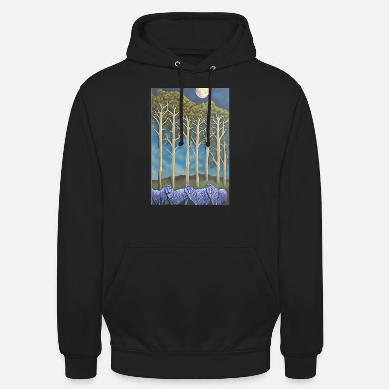 Les loups sur l’avenue - Sweat-shirt à capuche unisexe - noir