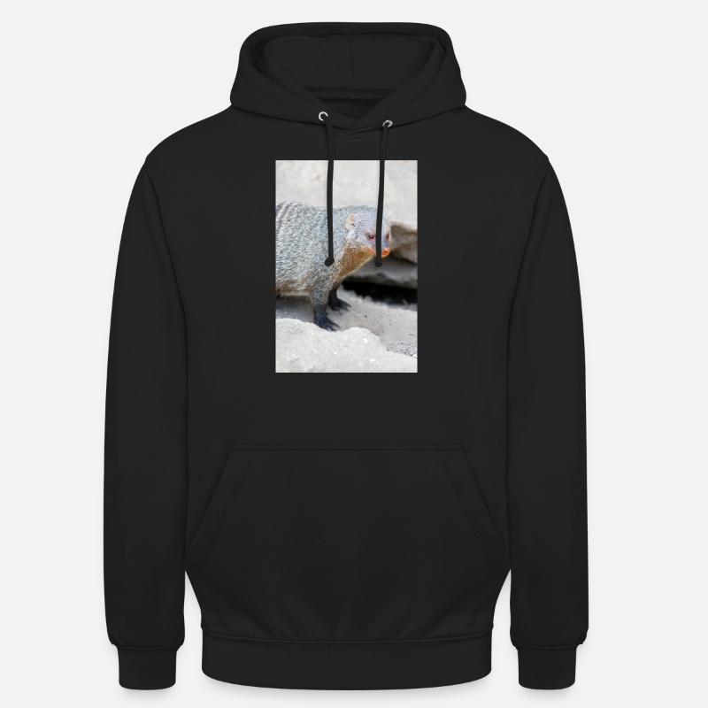Gebänderte Manguste oder Zebramanguste - Unisex Hoodie - Schwarz