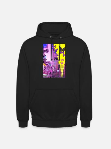 Sidback Unltd. - Metropolis of butterflies - Unisex Hoodie - black