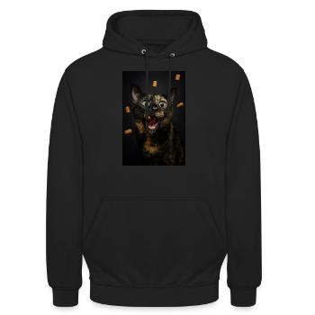Leckerli-Angriffsmodus: Aktiviert! - Unisex Hoodie - Schwarz - Vorne - Alina (178cm) & Michal (187cm)