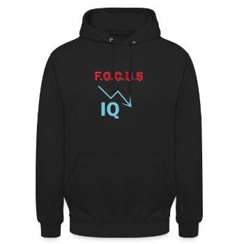 Focus Humour - Unisex Hoodie - black - Front - Alina (178cm) & Michal (187cm)