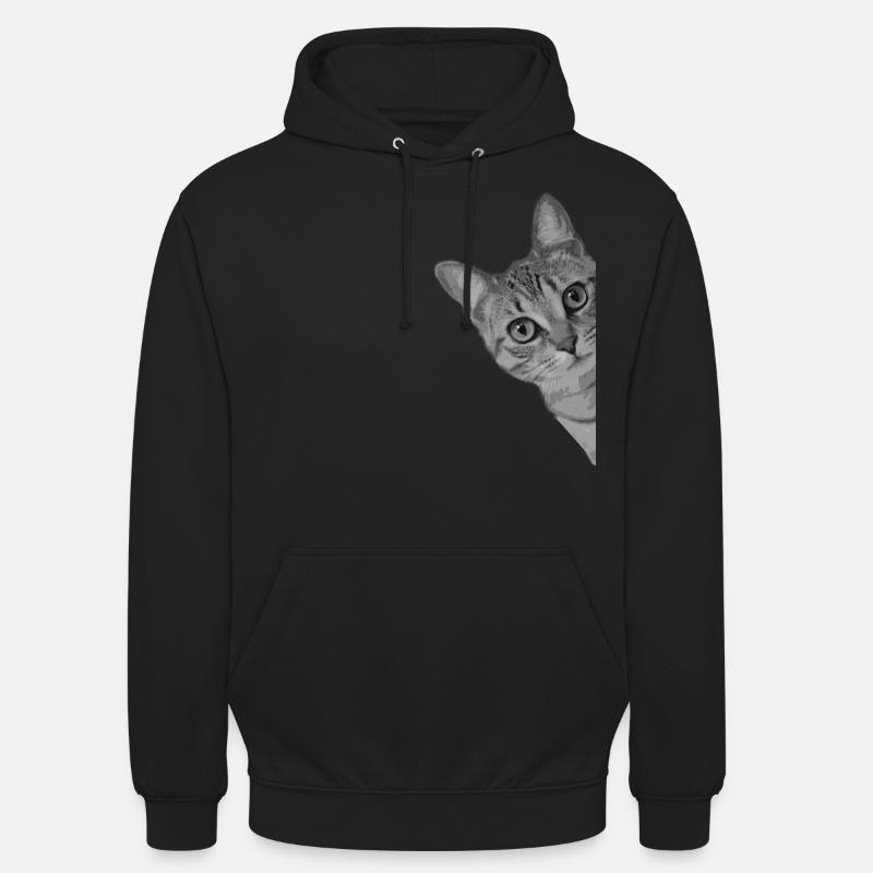 Chat mignon chat chat - Sweat-shirt à capuche unisexe - noir