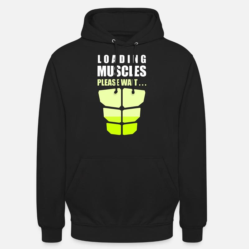 Loading muscles please wait - Unisex Hoodie - black