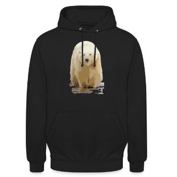 Eisbär - Unisex Hoodie - Schwarz - Vorne - Alina (178cm) & Michal (187cm)