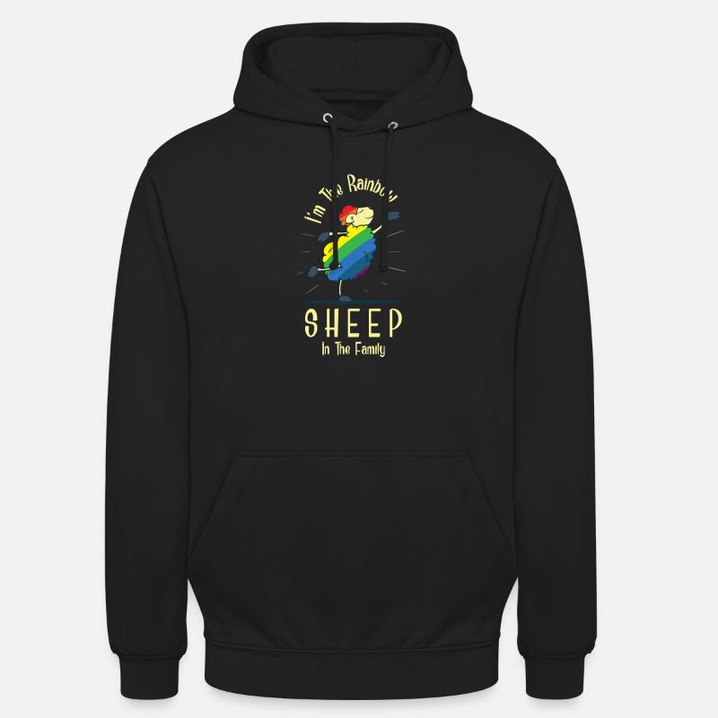LGBT arc-en-ciel - Sweat-shirt à capuche unisexe - noir
