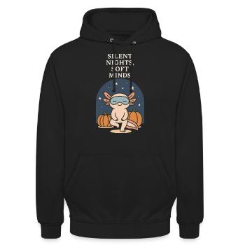Axolotl Silent Nights Halloween - Unisex Hoodie - black - Front - Alina (178cm) & Michal (187cm)