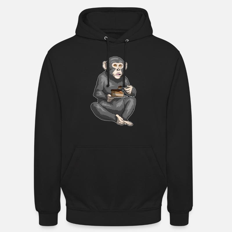 Monkey Birthday Cake - Unisex Hoodie - black