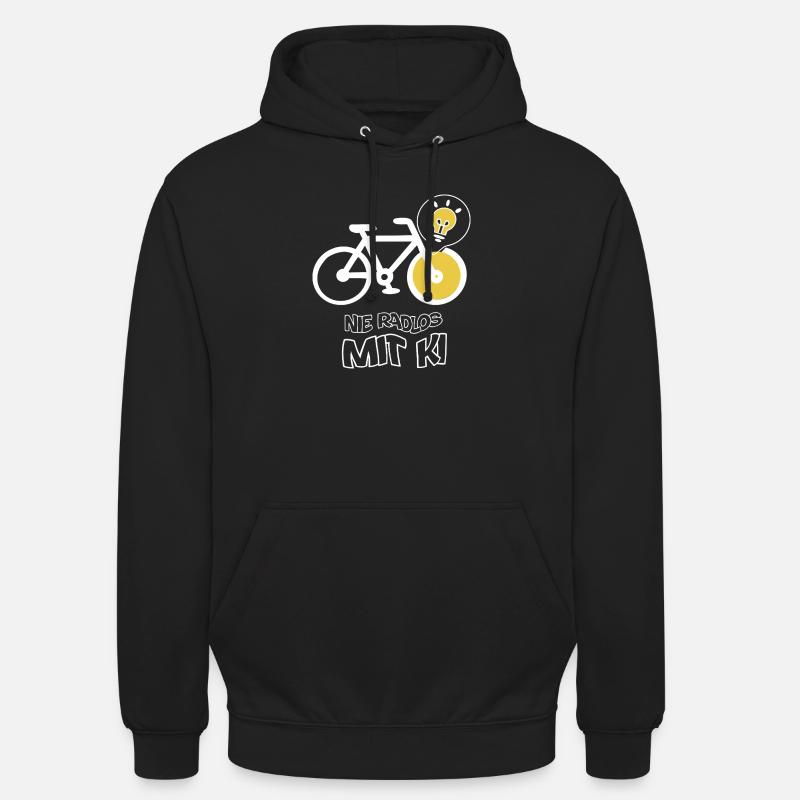 Vélo créatif avec design d’ampoule - Sweat-shirt à capuche unisexe - noir