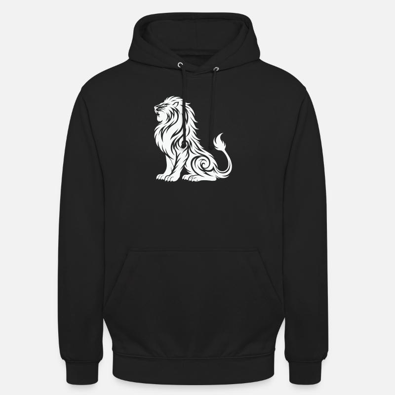 Tribal Löwe Silhouette - Unisex Hoodie - Schwarz