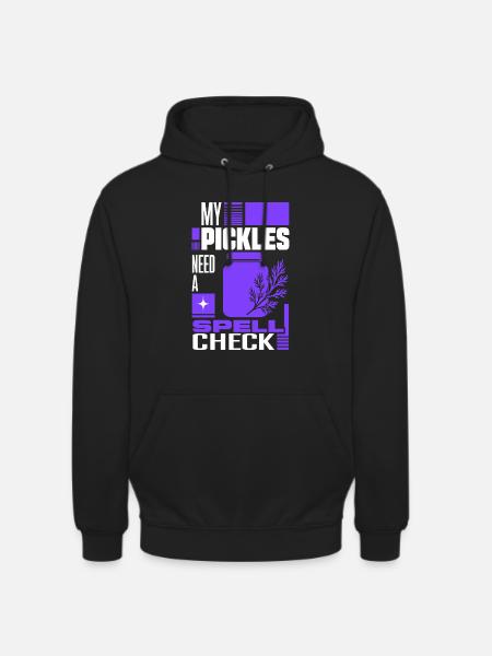 Gurkenglas braucht Rechtschreibprüfung - Unisex Hoodie - Schwarz