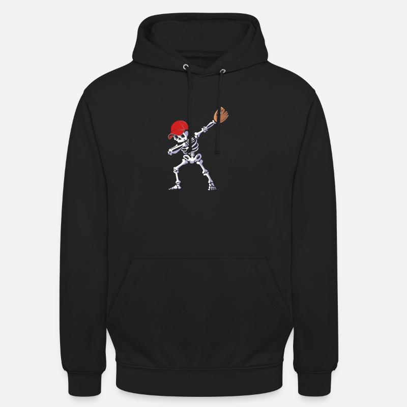 Baseball Squelette Halloween - Sweat-shirt à capuche unisexe - noir