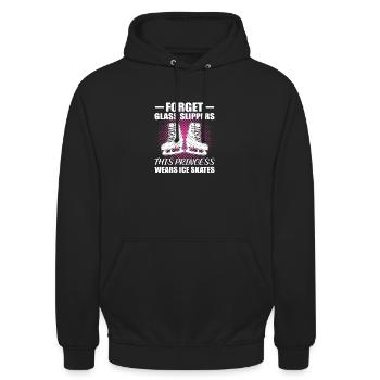 Patinage sur glace Patinage sur glace Patinage sur glace - Sweat-shirt à capuche unisexe - noir - Devant - Alina (178cm) & Michal (187cm)