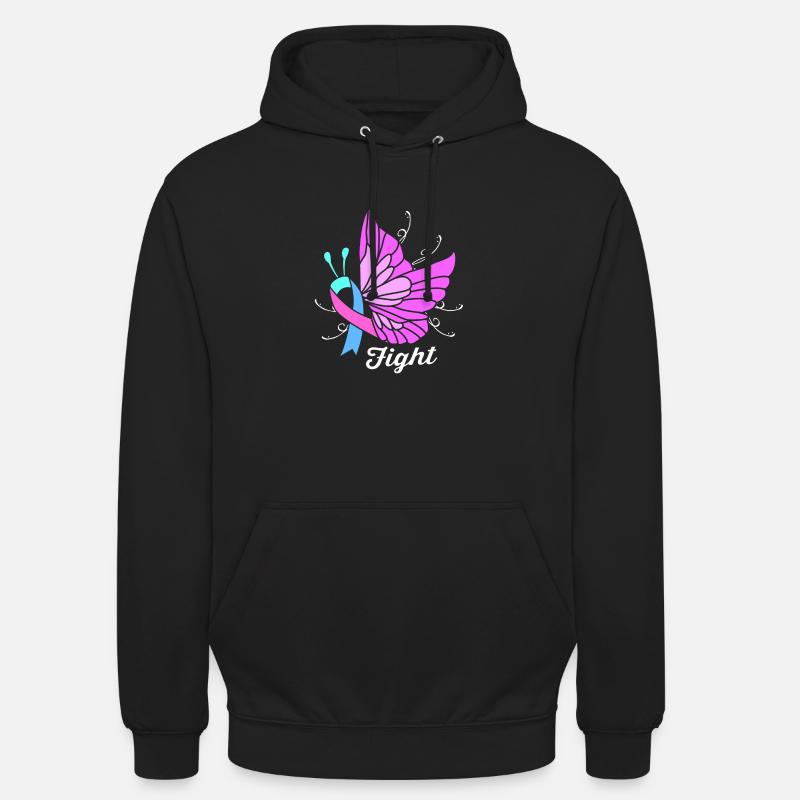 Cancer de la thyroïde - Sweat-shirt à capuche unisexe - noir
