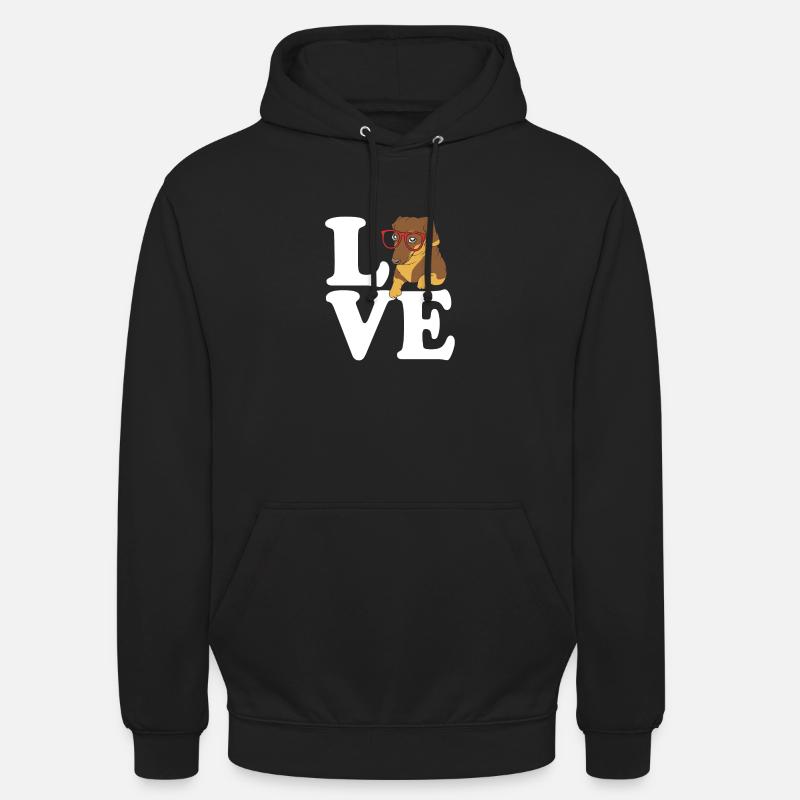 Teckel - Sweat-shirt à capuche unisexe - noir
