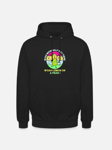 Woah Vi er halvvejs der, Woah Lemon på en pære! - - Hættetrøje unisex - sort