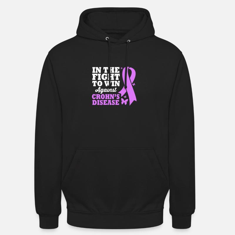 Maladie de Crohn - Sweat-shirt à capuche unisexe - noir