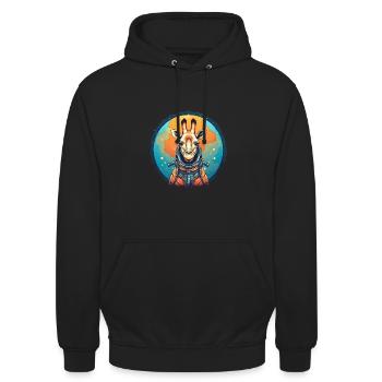 Giraffe - Unisex Hoodie - black - Front - Alina (178cm) & Michal (187cm)