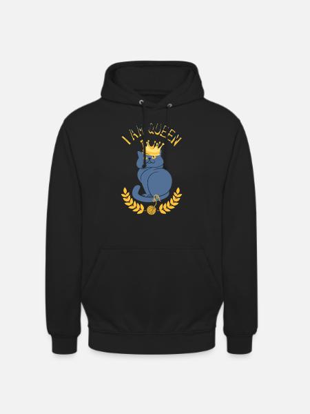 chat - Sweat-shirt à capuche unisexe - noir
