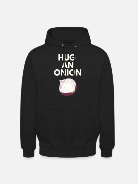 HUG AN ONION - Unisex Hoodie - black